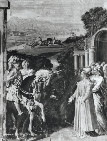 A. Villani e Figli — Nicolò dell'Abate (1509-1571). Canto VII dell'Orlando Furioso: Alcina riceve Ruggero (particolare). Bologna, Pinacoteca nazionale — insieme